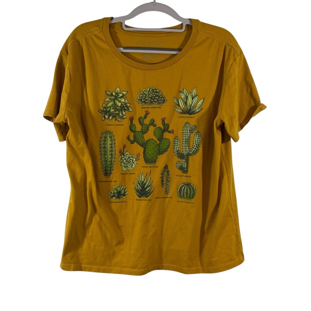 Fifth Sun Mustard Cactus Graphic Tee